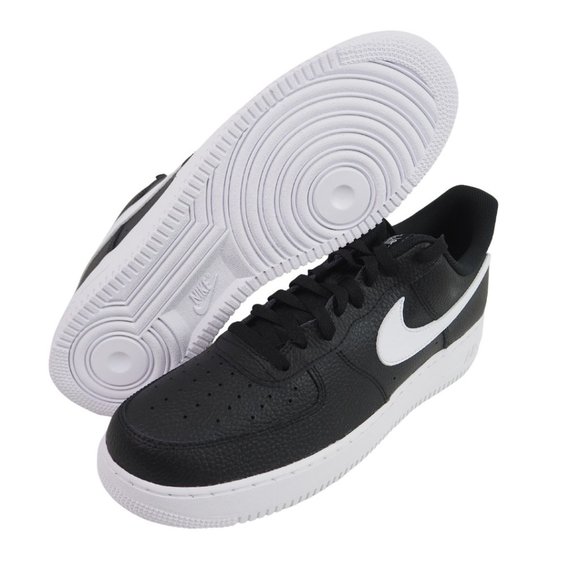 Nike Air Force 1 '07 Black White Sneakers Leather Men Shoes Classic - Picture 10 of 12